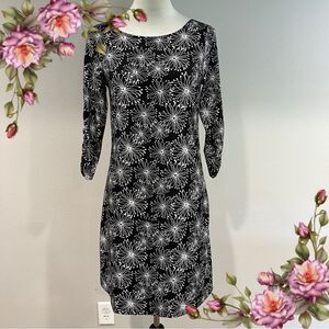 Soybu‎ Black and White Sheath Dress with Long Sleeve size Small